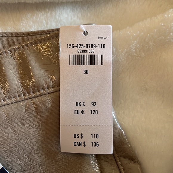 Abercrombie Curve Love Ultra high rise 90’s straight vegan leather pants. NWT - Picture 3 of 3